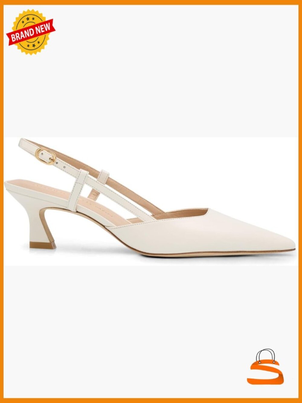 Slingback Heels Pointed Toe Kitten Heels Work Shoes Women 2in Heel